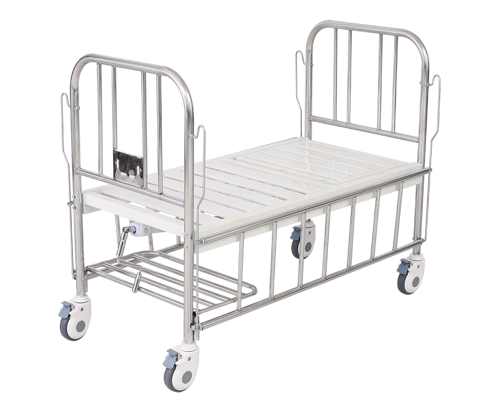 Tête de lit en acier inoxydable (une manivelle) lit médical pour enfants